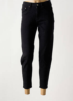 Jeans coupe slim stretch taille haute noir MIRA BELLE femme