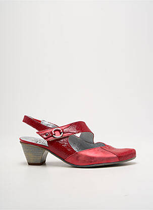 Escarpins cubain talon de 4 à 6cm rouge UN TOUR EN VILLE femme