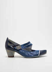 Escarpins bleu UN TOUR EN VILLE pour femme seconde vue