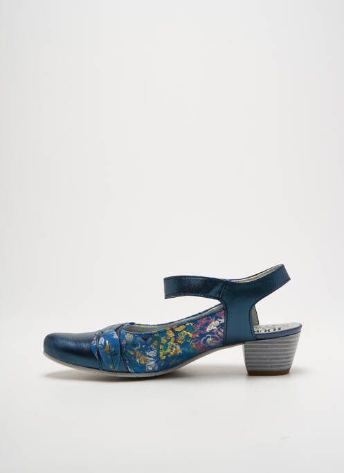 Escarpins bleu UN TOUR EN VILLE pour femme