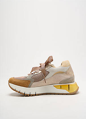 Baskets nubuck talon de 4 à 6cm beige SOFTWAVES femme