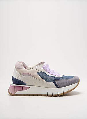 Baskets nubuck talon de 4 à 6cm bleu SOFTWAVES femme