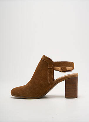 Bottines/boots nubuck talon de 7 à 9cm marron GOODSTEP femme