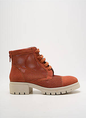 Bottines/boots bout rond talon de 4 à 6cm orange DORKING femme