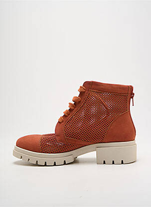 Bottines/boots bout rond talon de 4 à 6cm orange DORKING femme