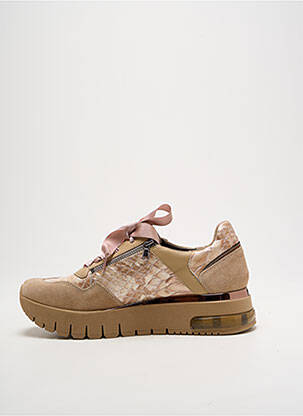 Baskets talon compensé talon de 4 à 6cm beige SOFTWAVES femme