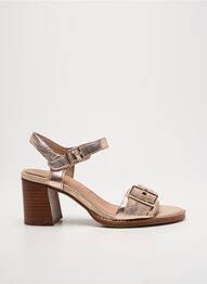 Sandales/nu pieds tissage satiné talon de 4 à 6cm rose EMILIE KARSTON femme