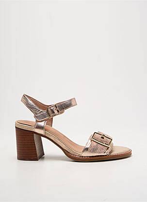 Sandales/nu pieds tissage satiné talon de 4 à 6cm rose EMILIE KARSTON femme
