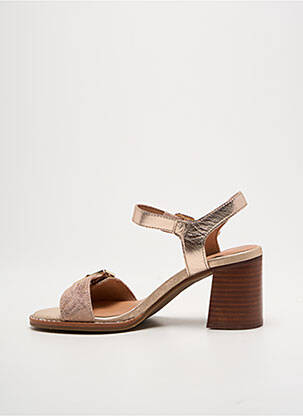 Sandales/nu pieds tissage satiné talon de 4 à 6cm rose EMILIE KARSTON femme