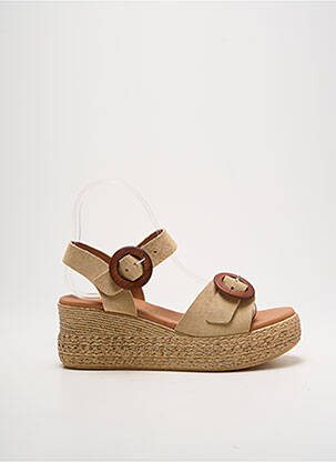 Sandales/Nu pieds beige EVA FRUTOS pour femme