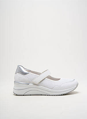 Ballerines fermeture scratch talon de 4 à 6cm blanc REMONTE femme