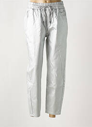 Pantalon slim taille élastique taille normale argent TOXIK3 femme