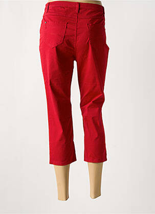 Pantacourt stretch taille normale rouge IDELLE femme