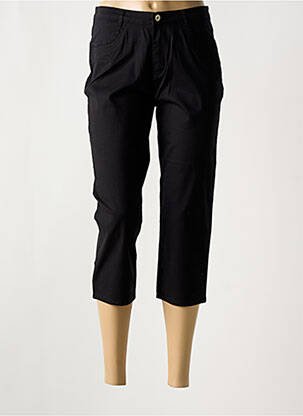 Pantacourt stretch taille normale noir I.QUING femme