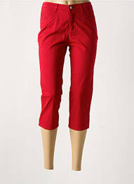 Pantacourt stretch taille normale rouge I.QUING femme