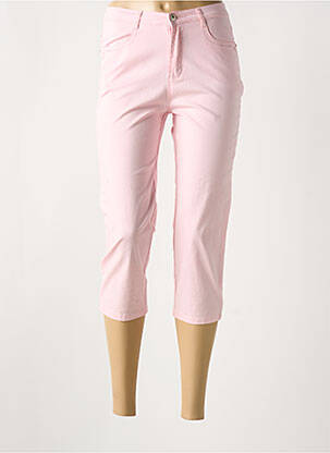 Pantacourt stretch taille normale rose I.QUING femme