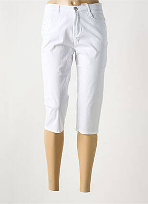 Corsaire tissage popeline taille normale blanc I.QUING femme