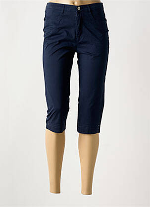 Corsaire tissage popeline taille normale bleu I.QUING femme