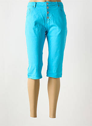 Corsaire tissage denim taille normale bleu PLACE DU JOUR femme