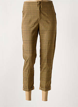 Pantalon 7/8 taille haute taille haute marron LULUMARY femme