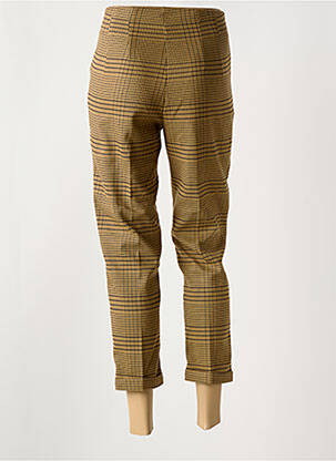 Pantalon 7/8 taille haute taille haute marron LULUMARY femme