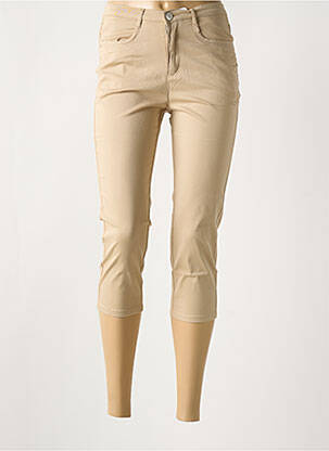 Pantacourt tissage popeline taille normale beige I.QUING femme