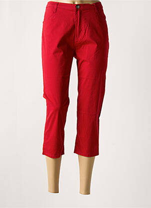 Pantacourt rouge IDELLE pour femme