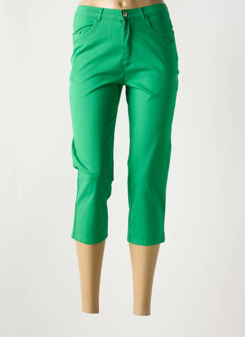 Pantacourt stretch taille normale vert I.QUING femme