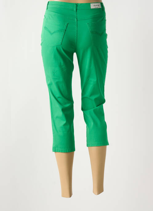 Pantacourt stretch taille normale vert I.QUING femme