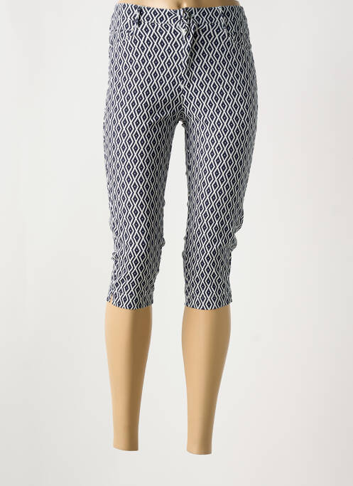 Corsaire tissage popeline taille normale bleu I.QUING femme