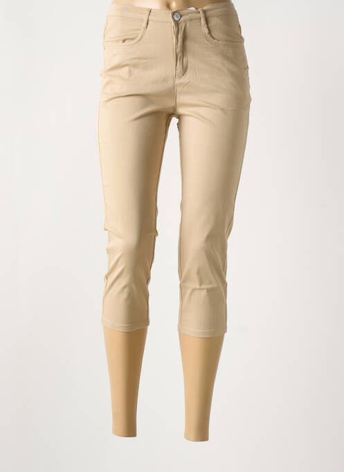 Pantacourt beige I.QUING pour femme