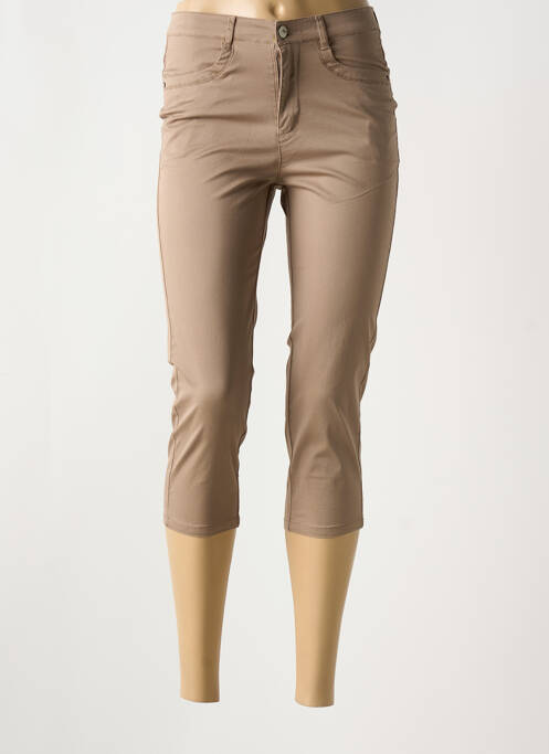 Pantacourt marron I.QUING pour femme