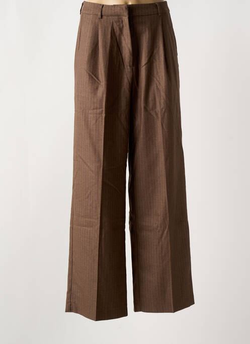 Pantalon large marron LULUMARY pour femme