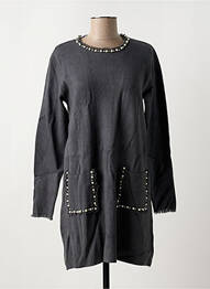 Robe pull stretch manches longues gris BLUOLTRE femme
