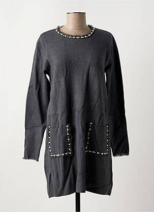 Robe pull stretch manches longues gris BLUOLTRE femme