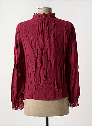 Chemisier tissage crêpe manches longues rouge Y'COO femme
