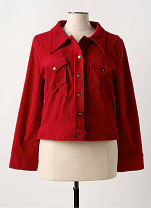 Veste casual finition intérieure doublée rouge HIPPOCAMPE femme