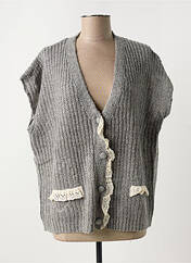 Gilet manches courtes gris ATELIER EVÈNE pour femme seconde vue