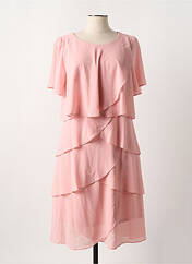 Robe mi-longue rose clair FLOWER BY CHARM'S pour femme seconde vue