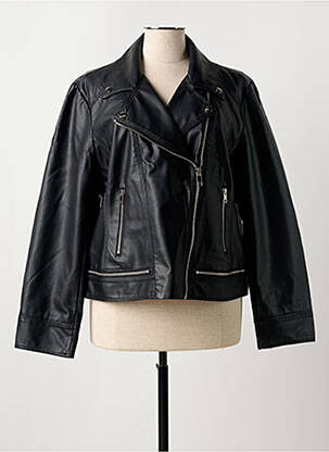 Veste simili cuir noir ESCANDELLE pour femme