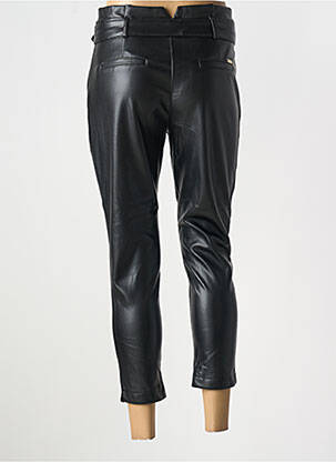Pantalon 7/8 fermeture zippée sous rabat boutonné noir CHIC & JEUNE femme