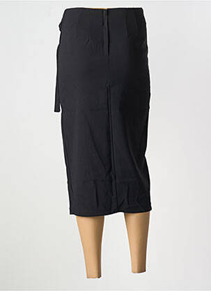 Jupe mi-longue coupe droite noir LULUMARY femme