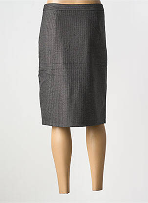 Jupe mi-longue coupe droite gris LULUMARY femme
