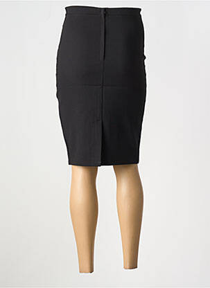 Jupe mi-longue coupe droite noir LULUMARY femme