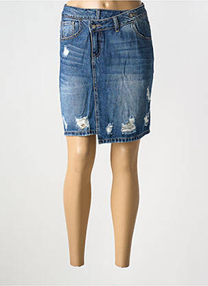 Jupe courte poches bleu MONDAY femme