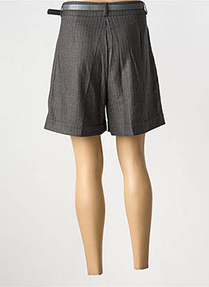 Short fermeture zippée sous rabat boutonné gris LULUMARY femme