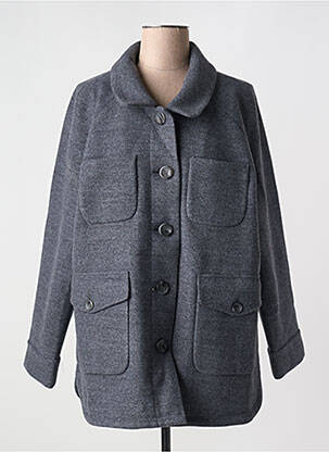 Manteau court coupe droite sans capuche gris LAURA JO femme