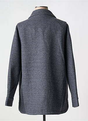 Manteau court coupe droite sans capuche gris LAURA JO femme