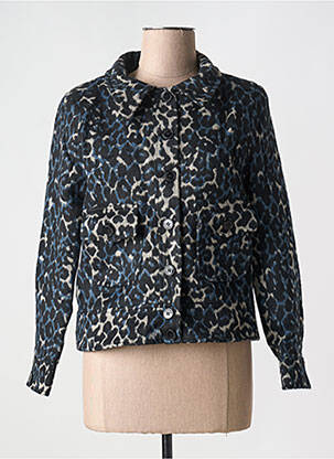 Veste casual finition intérieure doublée bleu HIPPOCAMPE femme