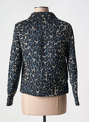 Veste casual finition intérieure doublée bleu HIPPOCAMPE femme